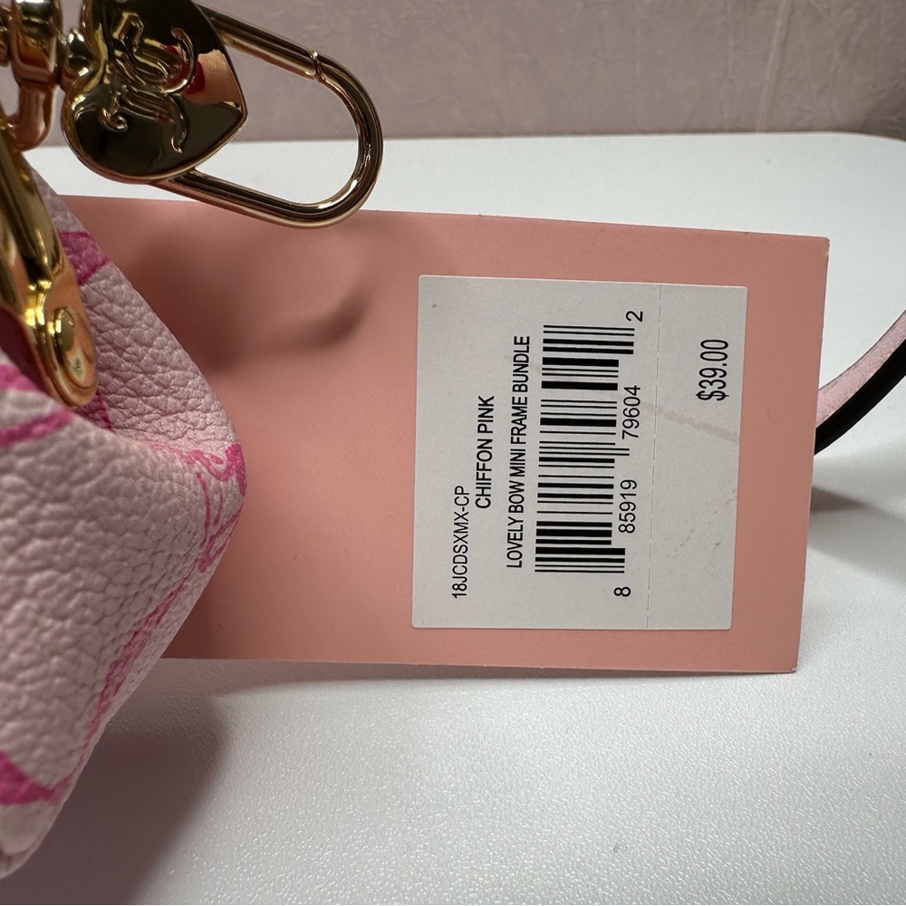 JUST IN!!  Juicy Couture Chiffon Pink Lovely Bows Shoulder and Wallet Set HTF - Picture 3 of 16